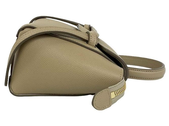 Céline Borsa CELINE Belt Bag in pelle 2way Marrone Beige - vista 7