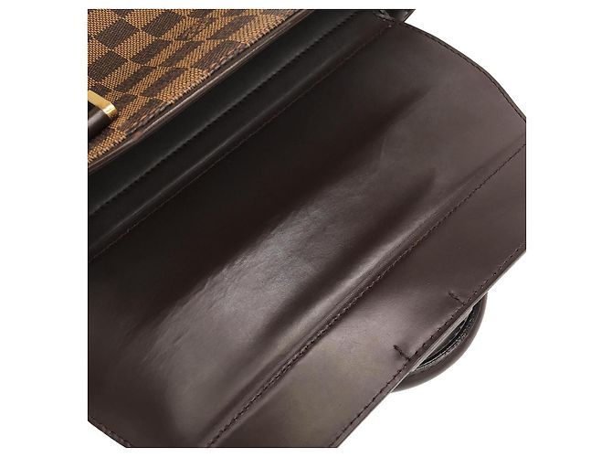 Borsa Louis Vuitton Damier Sarria Horizontal in Tela Cerata Marrone - vista 8