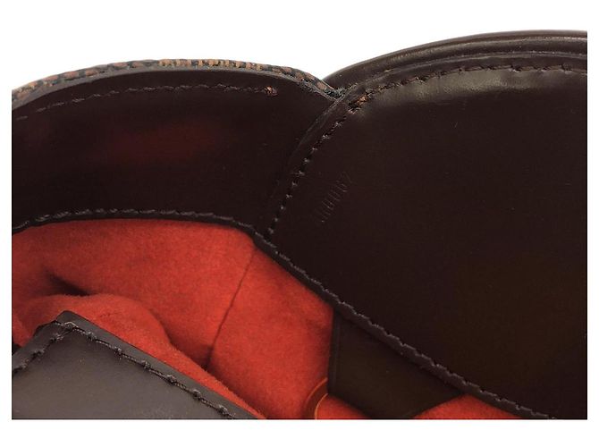 Borsa Louis Vuitton Damier Sarria Horizontal in Tela Cerata Marrone - vista 9