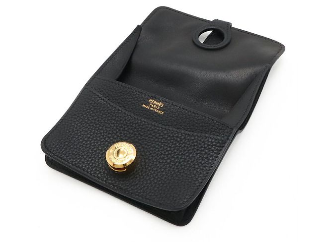 Monedero y tarjetero Dogon Small Hermès Negro - vista 4