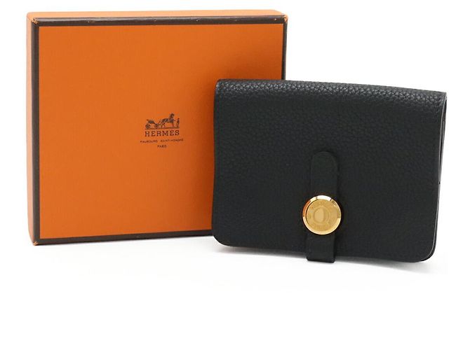 Monedero y tarjetero Dogon Small Hermès Negro - vista 8