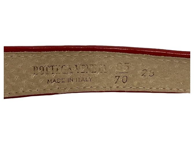 Ledergürtel Bottega Veneta Rot - Ansicht 3