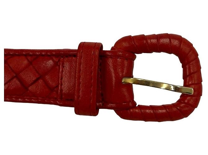 Ledergürtel Bottega Veneta Rot - Ansicht 4