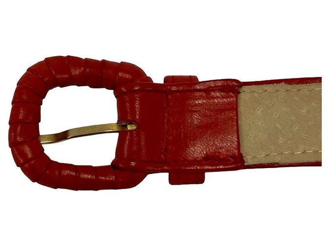 Ledergürtel Bottega Veneta Rot - Ansicht 5