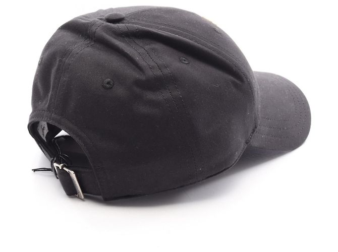 Yves Saint Laurent Cappellino Saint Laurent Paris Y Varsity in cotone Nero - vista 2
