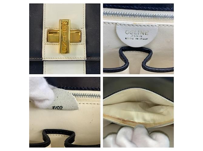 Céline Borsa in pelle CELINE Bianco - vista 3