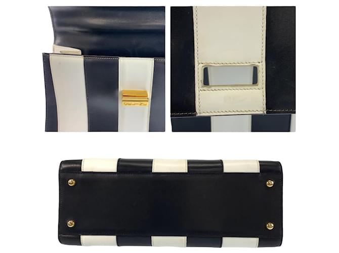 Céline Borsa in pelle CELINE Bianco - vista 7
