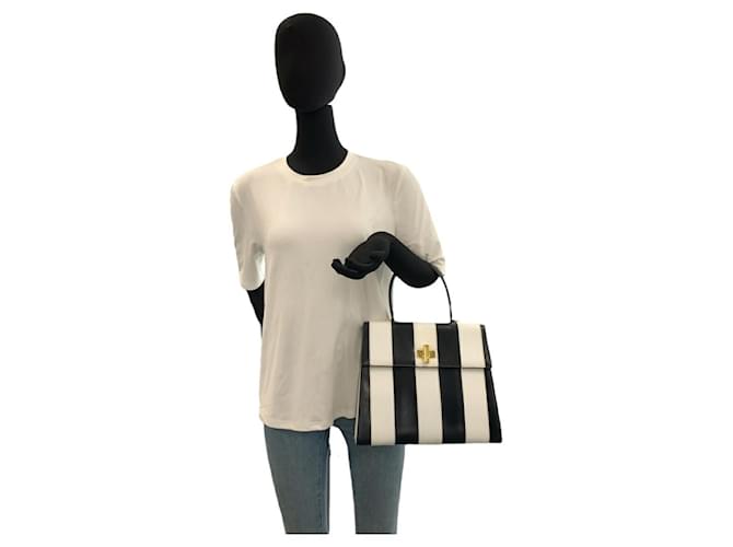 Céline Borsa in pelle CELINE Bianco - vista 8