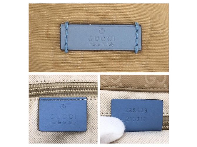 Borsa Tote Gucci in nylon e pelle Marrone Beige - vista 4