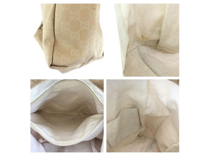 Borsa Tote Gucci in nylon e pelle Marrone Beige - vista 6