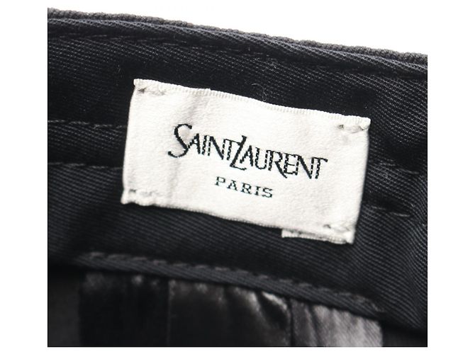 Yves Saint Laurent Gorra de algodón Saint Laurent Paris Negro - vista 4