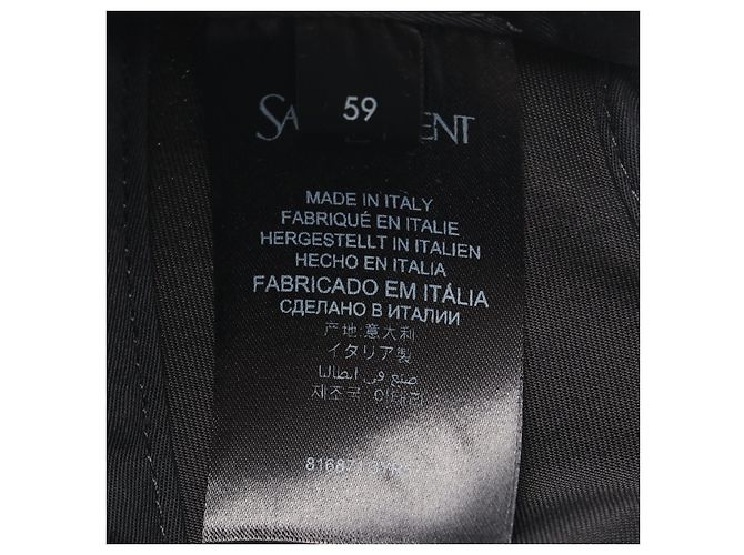 Yves Saint Laurent Gorra de algodón Saint Laurent Paris Negro - vista 5