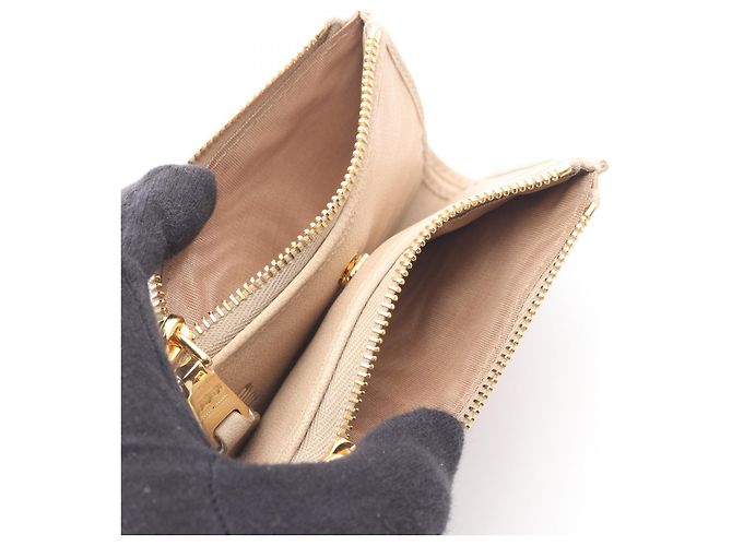 Portafoglio Miu Miu NAPPA AVIATOR Marrone Beige - vista 4