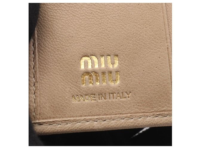 Portafoglio Miu Miu NAPPA AVIATOR Marrone Beige - vista 5
