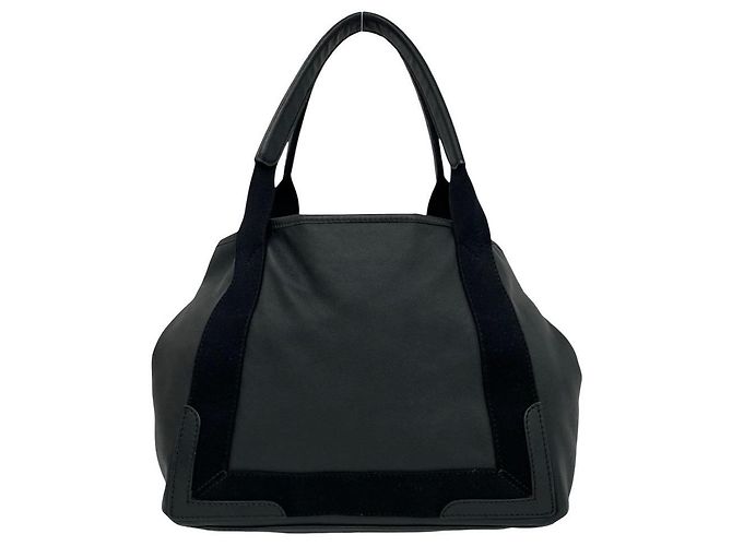 Borsa tote in tela e pelle navy Balenciaga Nero - vista 4