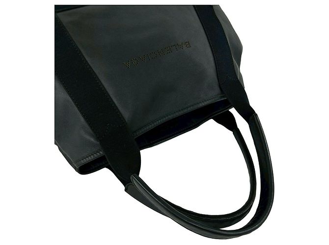 Borsa tote in tela e pelle navy Balenciaga Nero - vista 5