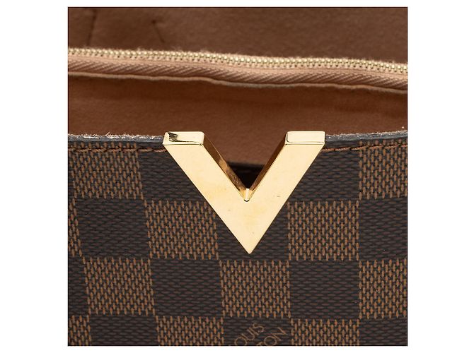 Tote Kensington Damier Ebene Louis Vuitton Marrone - vista 9