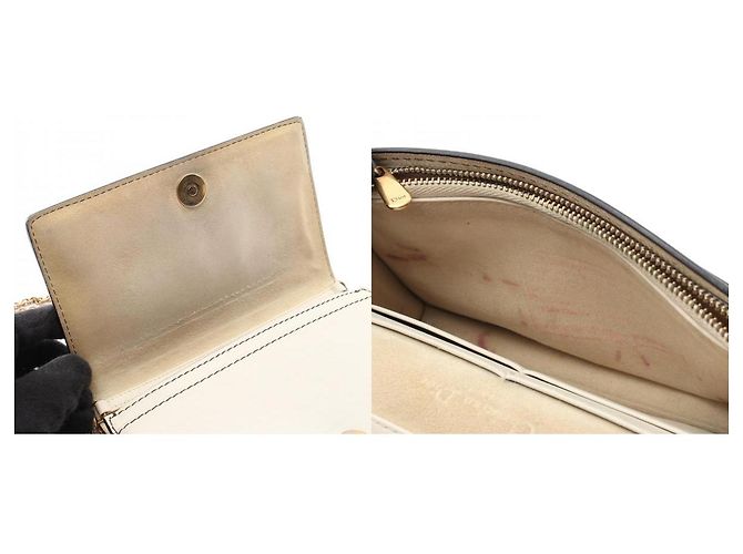 Borsa a tracolla in pelle Christian Dior J'ADIOR Bianco - vista 10