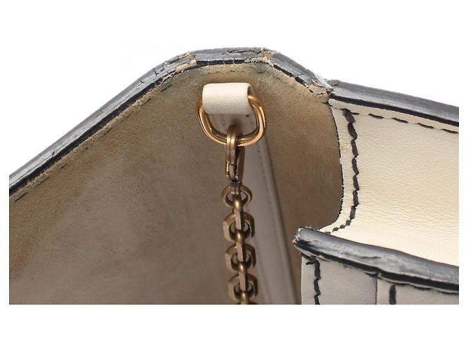 Borsa a tracolla in pelle Christian Dior J'ADIOR Bianco - vista 5