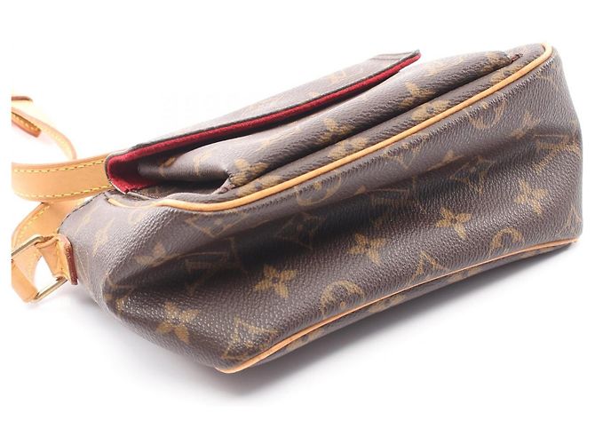 Borsa a tracolla Louis Vuitton Vivasite PM Monogram Coated Canvas Marrone - vista 10