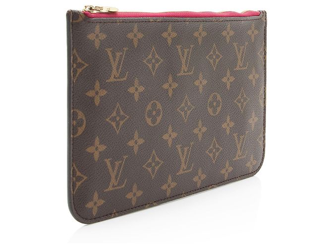 Louis Vuitton Monogram Canvas Neverfull GM Pochette Marrone - vista 2