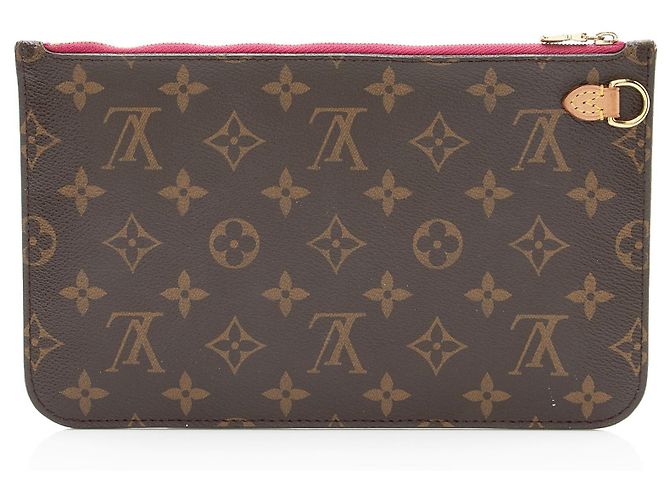 Louis Vuitton Monogram Canvas Neverfull GM Pochette Marrone - vista 3