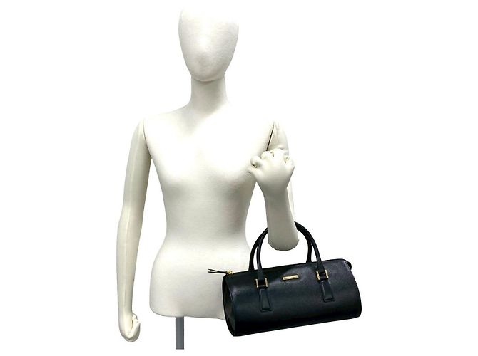 Borsa in pelle Burberry Nero - vista 3