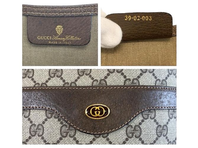 Borsa a tracolla Tote Gucci GG Supreme Canvas Marrone Beige - vista 3