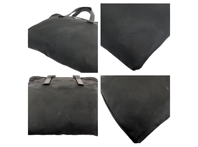 Borsa Prada Nylon Leather Tessuto Logo Nero - vista 5