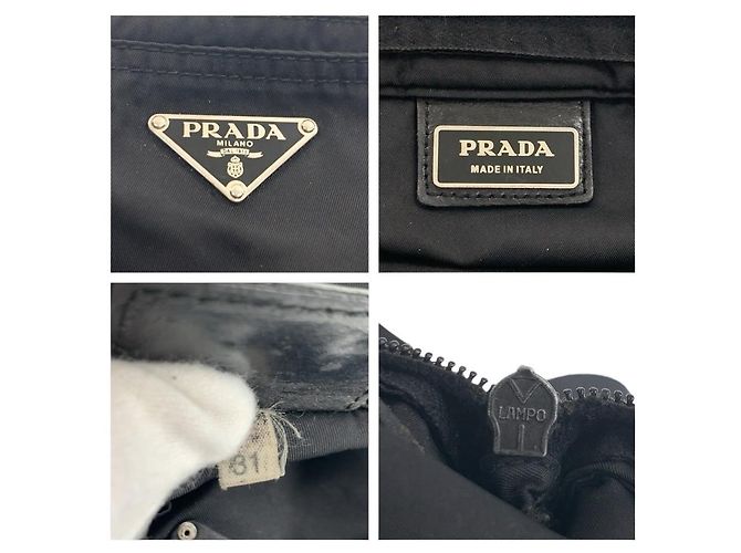 Bolso de hombro de nylon Prada Tessuto con logotipo triangle Negro - vista 4