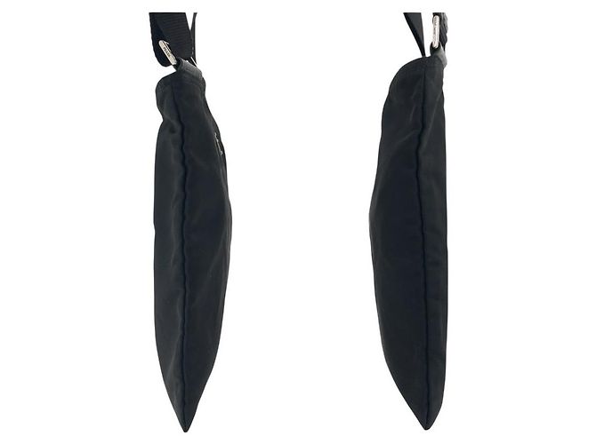 Bolso de hombro de nylon Prada Tessuto con logotipo triangle Negro - vista 8