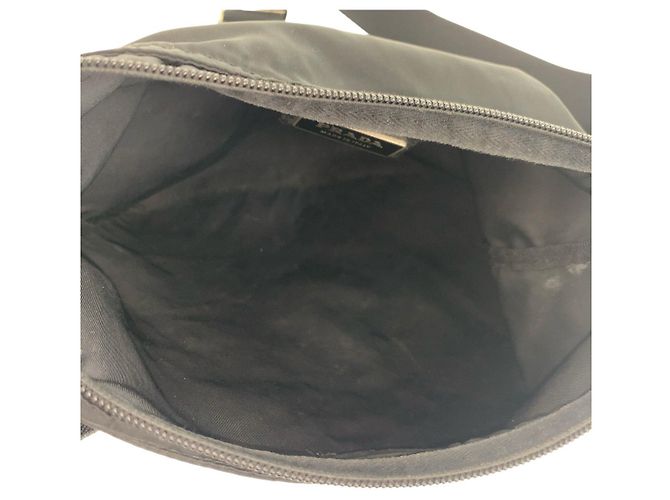 Bolso de hombro de nylon Prada Tessuto con logotipo triangle Negro - vista 9