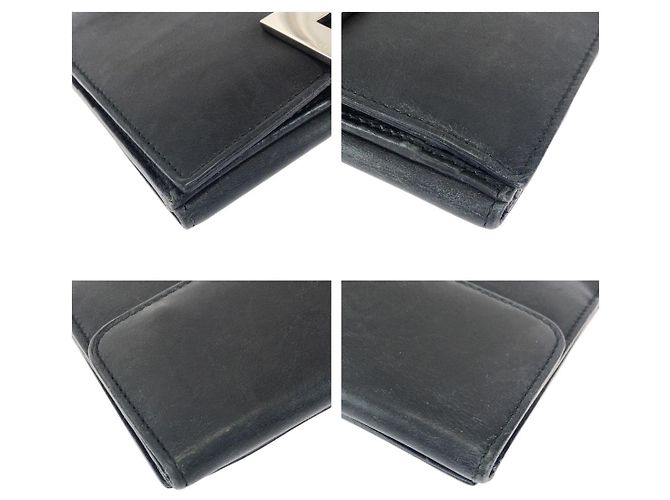 Gucci Black Leather Compact Wallet - view 3