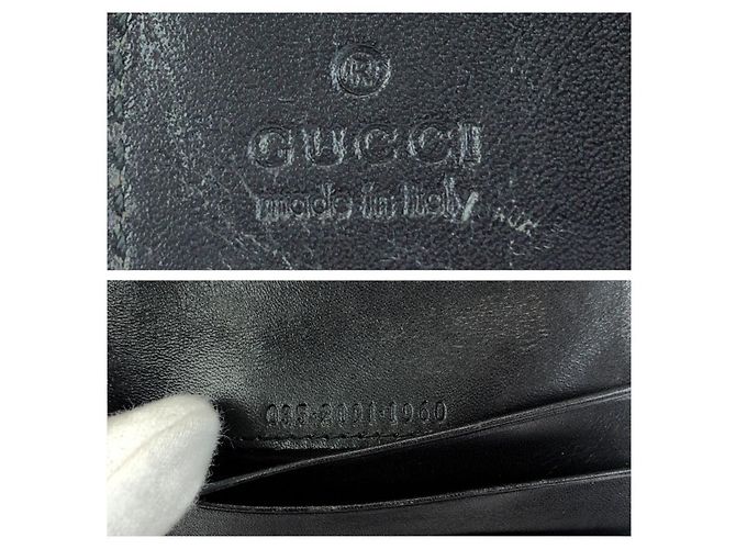 Gucci Black Leather Compact Wallet - view 5