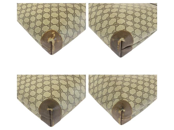 Gucci GG Supreme Canvas Leder Schulter-Tote Bag Braun Beige - Ansicht 3