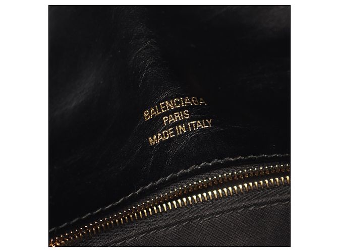 Borsa a tracolla in pelle Balenciaga Monaco Nero - vista 4