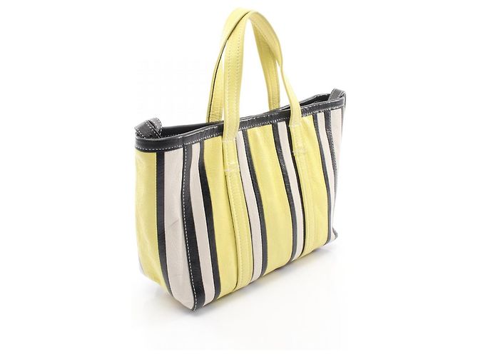 Borsa 2way in pelle Balenciaga Barbes Giallo - vista 2