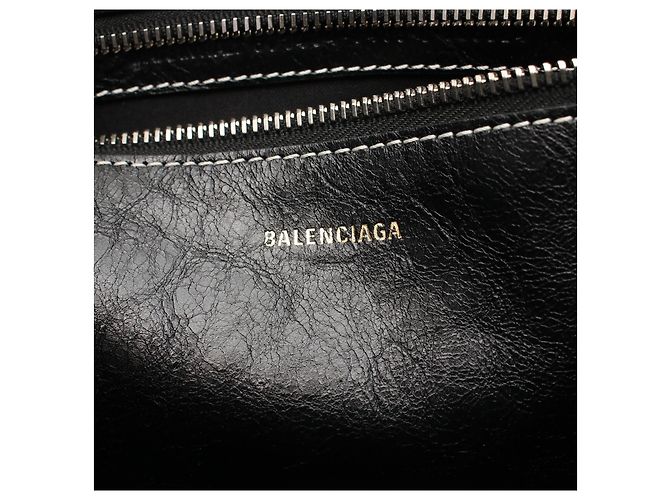Borsa 2way in pelle Balenciaga Barbes Giallo - vista 4