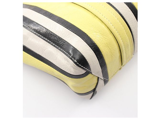 Borsa 2way in pelle Balenciaga Barbes Giallo - vista 5