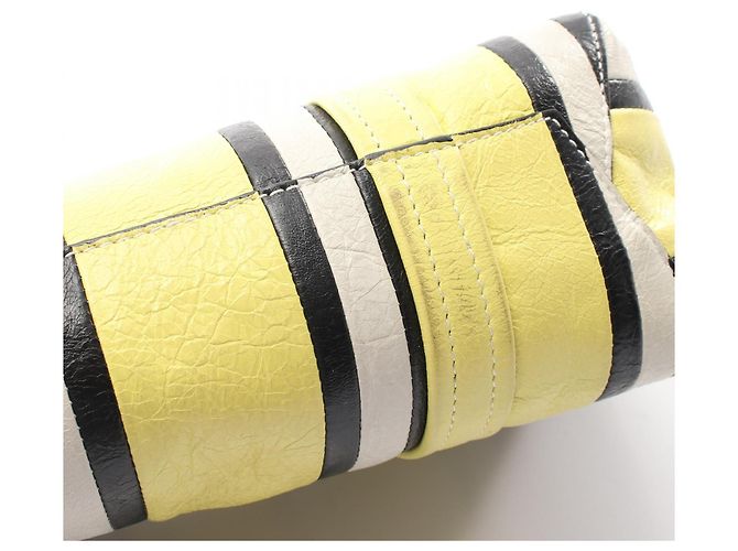 Borsa 2way in pelle Balenciaga Barbes Giallo - vista 8