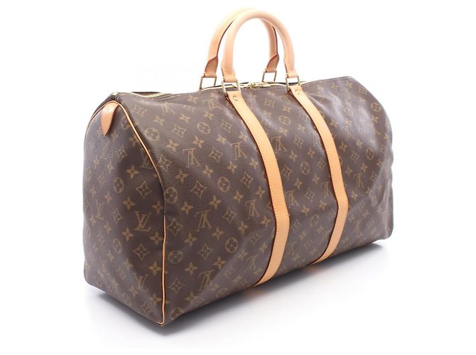 Borsa Boston Louis Vuitton Keepall 50 Monogram Marrone - vista 2