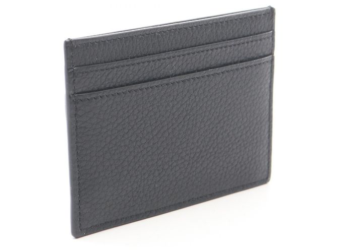 Yves Saint Laurent Tiny Cassandra Leder-Kartenetui von Saint Laurent Paris Schwarz - Ansicht 2
