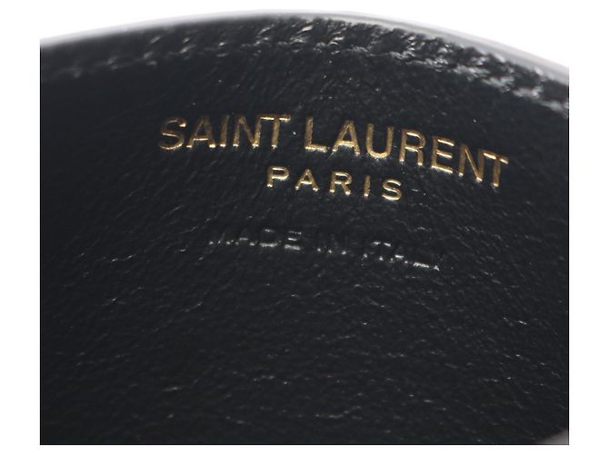 Yves Saint Laurent Tiny Cassandra Leder-Kartenetui von Saint Laurent Paris Schwarz - Ansicht 4