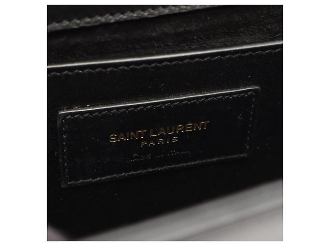 Yves Saint Laurent Borsa a tracolla Kate in pelle Saint Laurent Paris Nero - vista 4