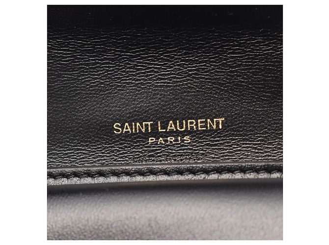 Yves Saint Laurent Portafoglio in pelle Cassandra di Saint Laurent Paris Nero - vista 6