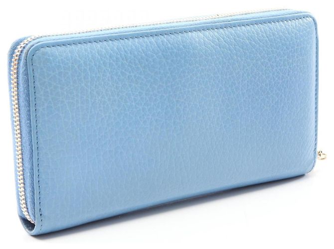 Portafoglio lungo in pelle Bamboo Gucci Blu - vista 2