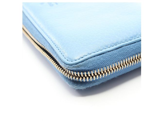 Portafoglio lungo in pelle Bamboo Gucci Blu - vista 7