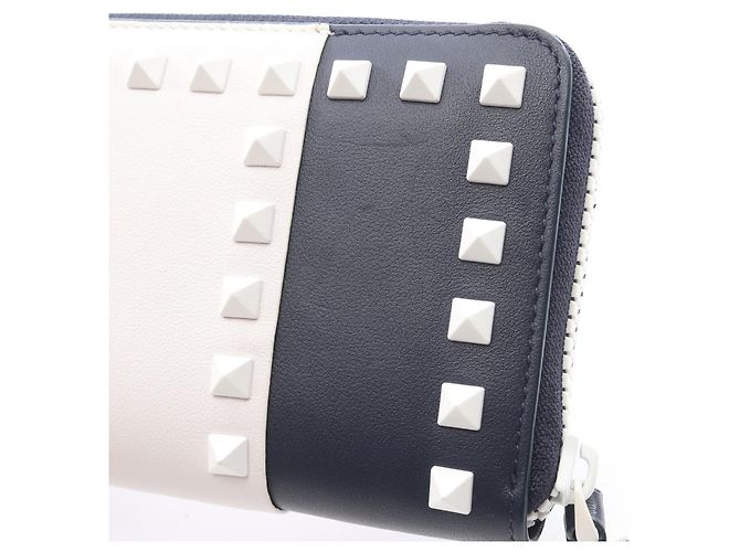 Portafoglio lungo in pelle Rockstud Valentino Garavani Blu - vista 5
