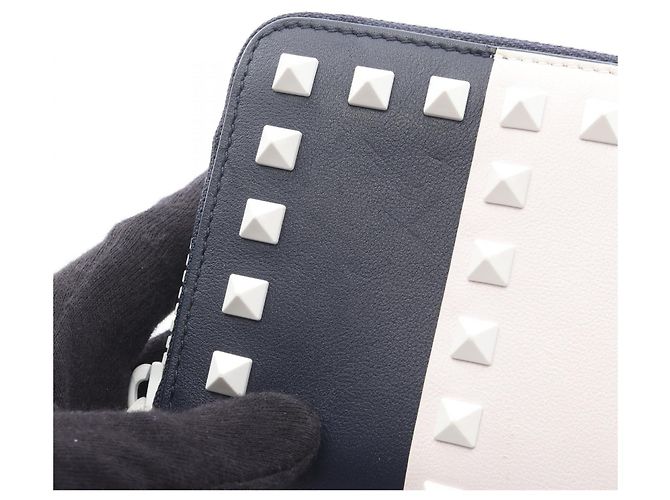Portafoglio lungo in pelle Rockstud Valentino Garavani Blu - vista 6