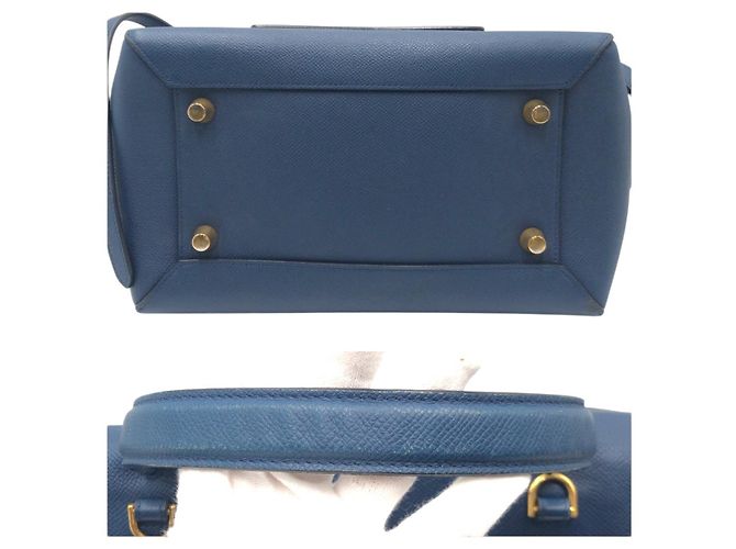 Céline CELINE Belt Bag borsa 2way in pelle Blu - vista 7